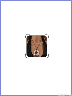 Long Chunky Gold Pendant Necklace Statement Boho Adjustable Cord Women's Jewelry